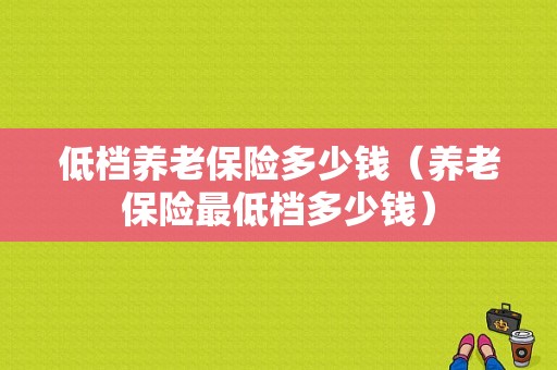 低档养老保险多少钱（养老保险最低档多少钱）