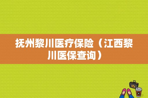 抚州黎川医疗保险（江西黎川医保查询）